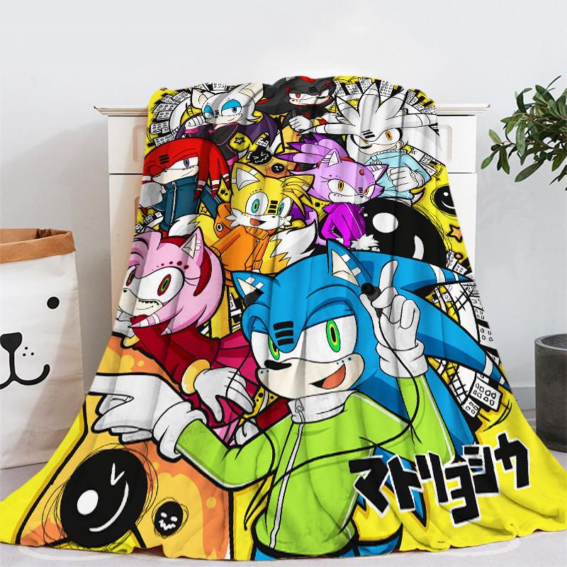 Entzückende Sonic Igel Plüsch Fleece Decke Für Kinder Perfekt Für Winterlichen Komfort