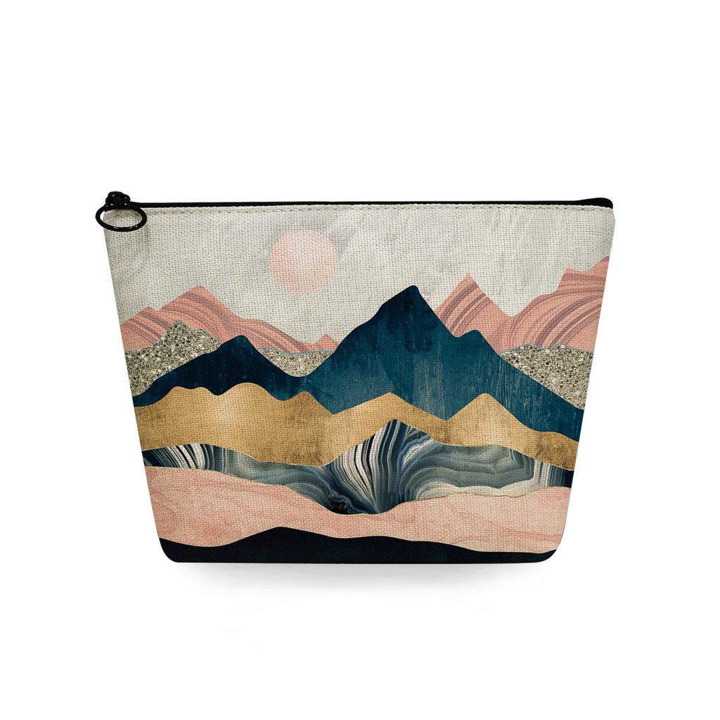 Women Landscape painting Print Cosmetic Bag Toiletries Organize Travel Storage Case 6753