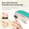 Electric Nail Clipper Baby Electric Nail Trimmer Automatic 2 in 1 Rechargeable Nail File with Nail Clip Storage