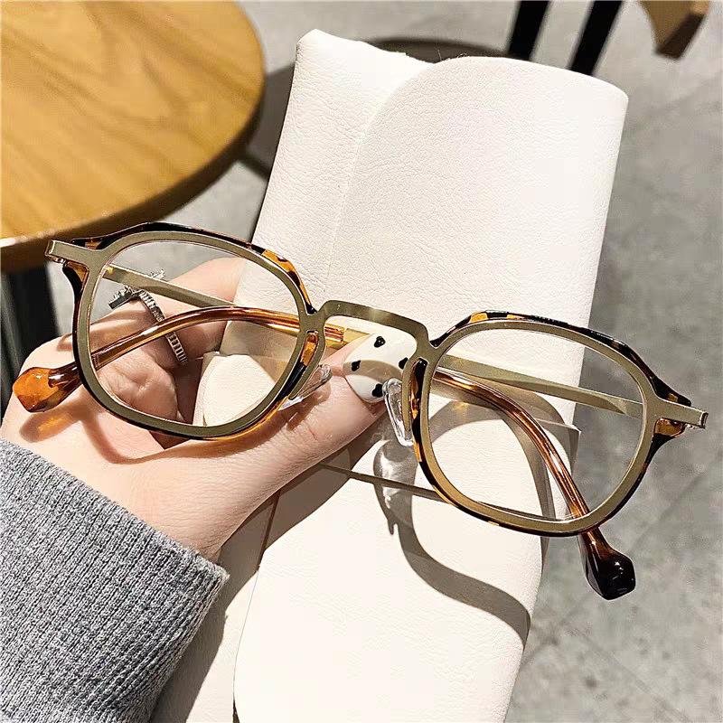 2025 NEW Reading glasses Unisex HD Anti-blue Light Small Box Retro Polygonal Metal Fram Blocking Blue Lighe +100