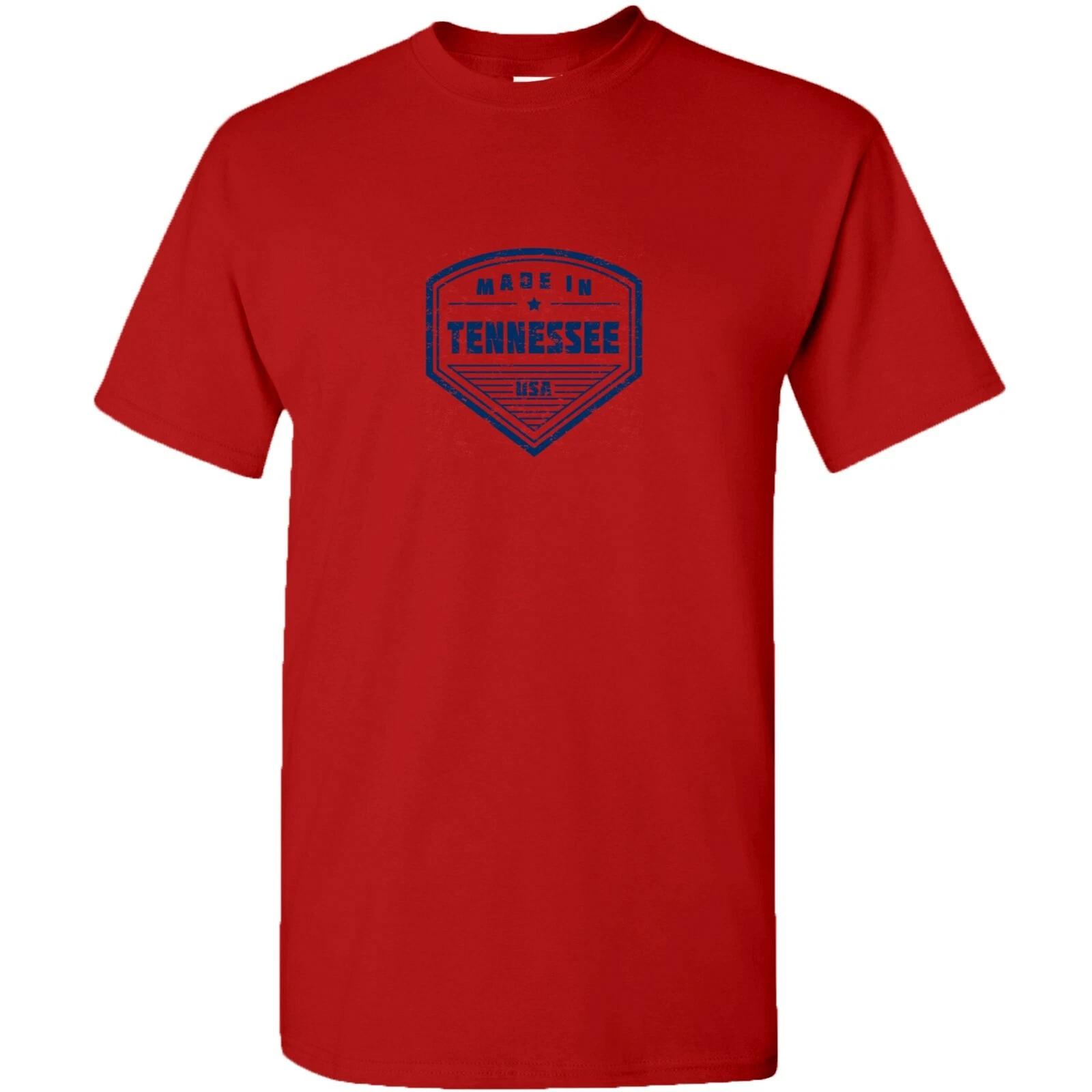 Made in Tennessee Badge- Hometown Pride State T-Shirt - Red XL