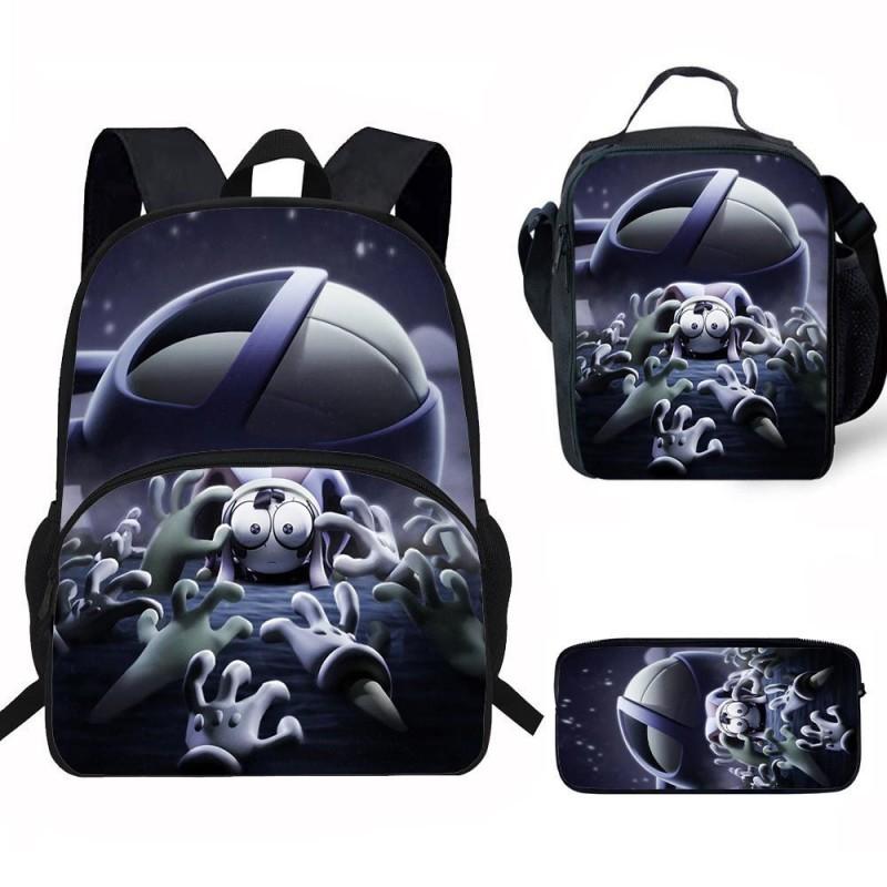 Kinder Cartoon Rucksack Set Grundschüler Mit Lunchtasche Federmäppchen - Leicht Ergonomisch Oxford Stoff