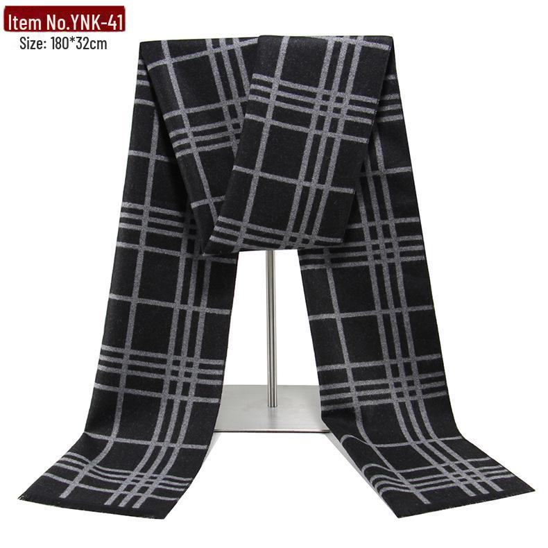 Sciarpa scozzese calda invernale da uomo 2025 - Stile europeo e americano, imitazione cashmere, motivo jacquard