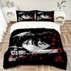 Bloodthirsty Anime Warrior Print 3Pcs Bedding Setduvet Cover With 2 Bedropillowcase Home Birthday Gift