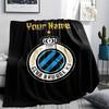 1 Stück Club Brügge Kv Wappen Benutzerdefinierter Name Gemustert Flanelldecke Geeignet für Alle Jahreszeiten Für Heimdekoration Wärme Und Komfort Geschenke Feiertagsgeschenk