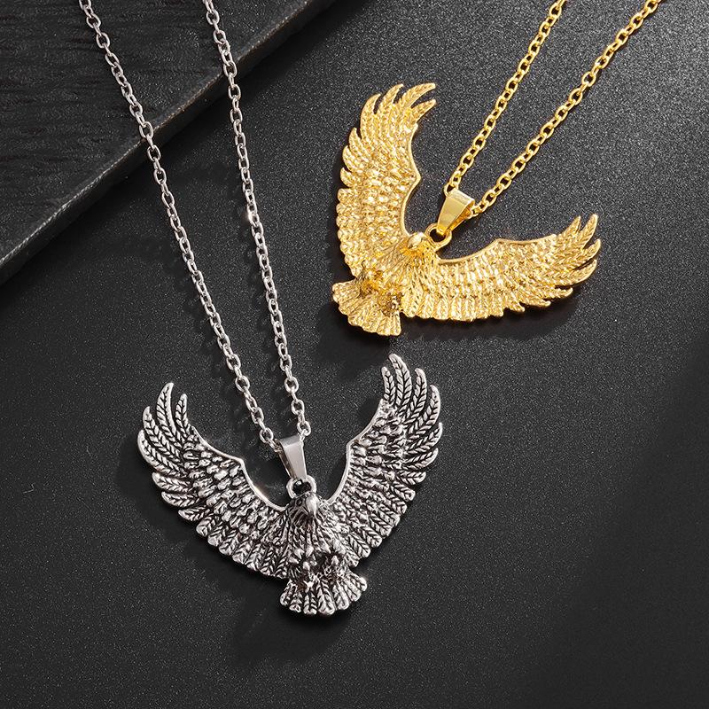 New Hot Selling Fashion Eagle Pendant Punk Necklace Retro Trendy Male Eagle Necklace