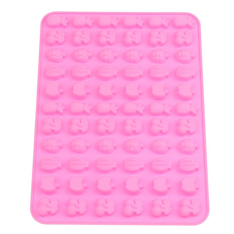 66 Holes Pineapple Candy Fudge Silicone Mold Mini Chocolate Ice Cube Tray Fruit Non-Stick Soft Jelly Mold
