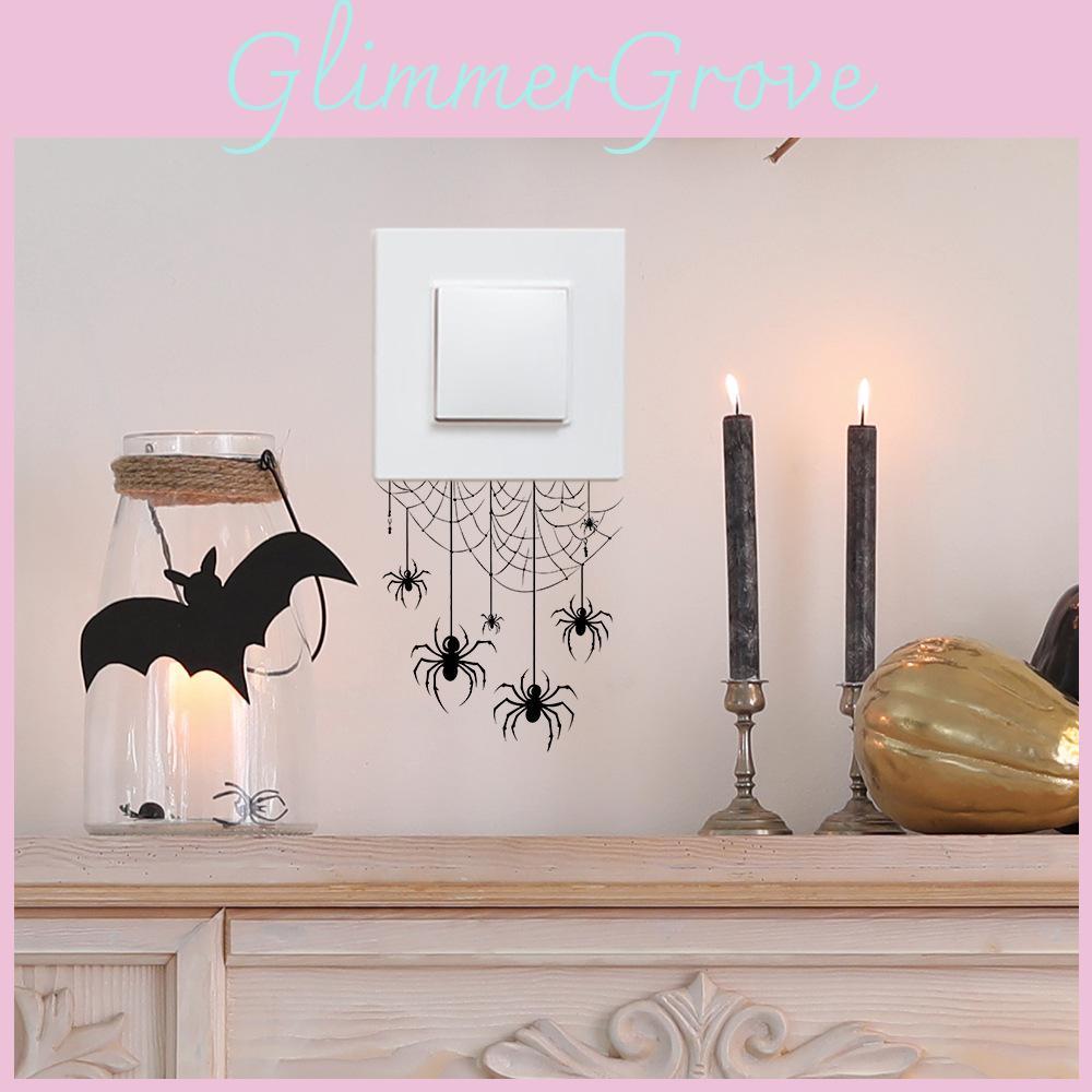 Selfadhesive Spider Web Art Pvc Wall Decal For Living Room And Entryway Decor