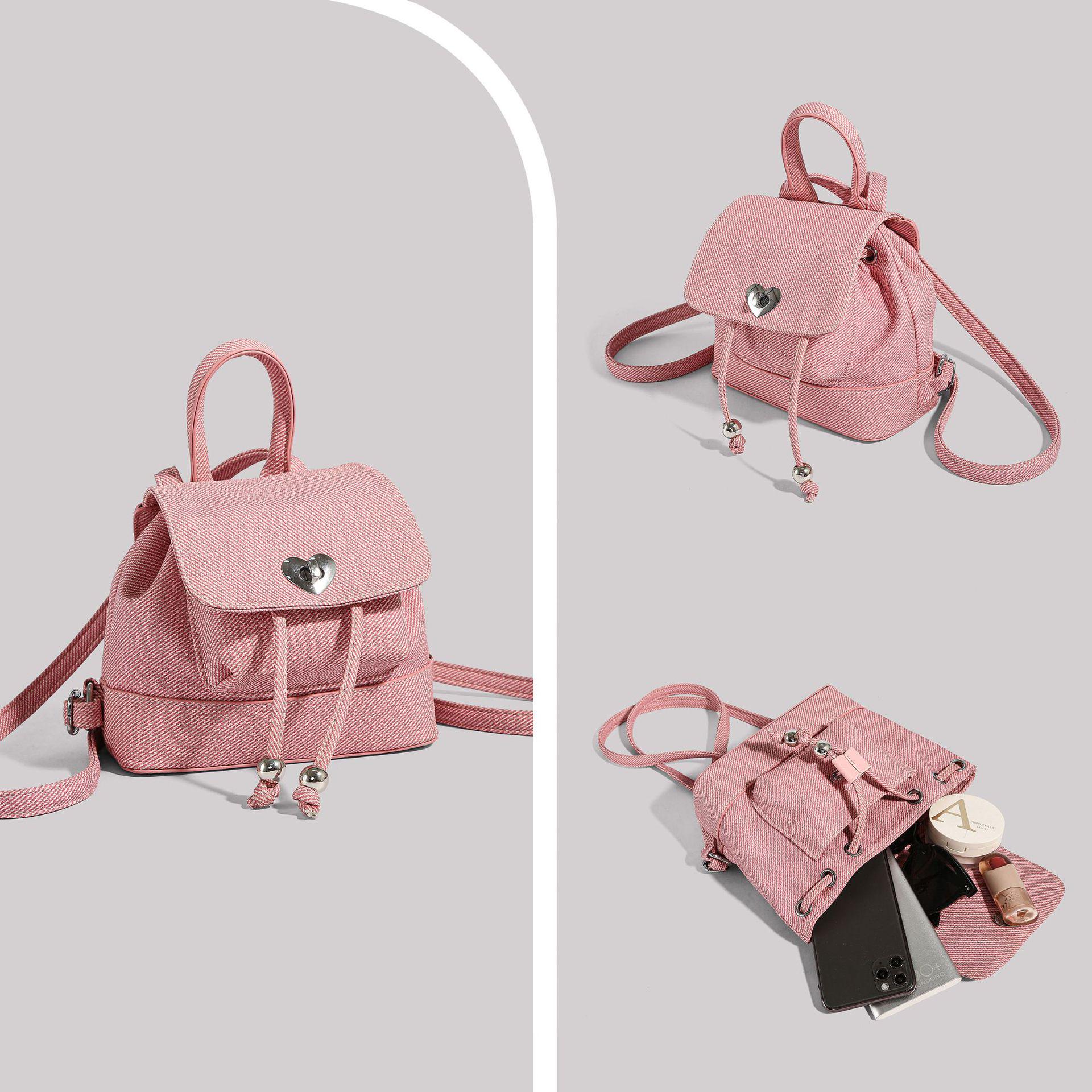 

Retro Fashion Solid Color Women s Backpack: Autumn Trendy Casual Small Bag