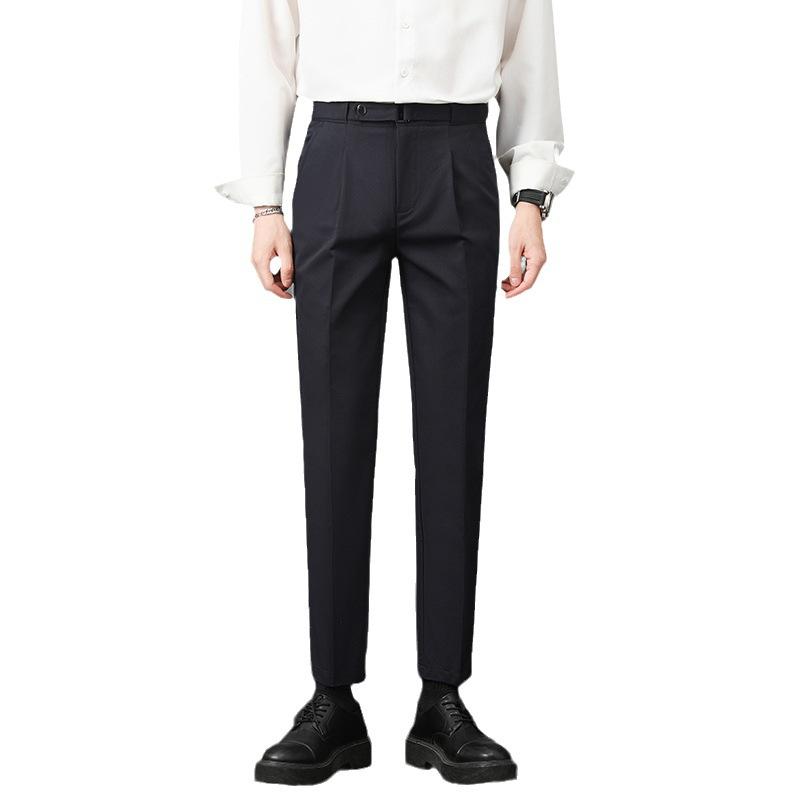 Popular, light luxury belt Neapolitan men's casual small trousers autumn new young men's trousers trousers trousers