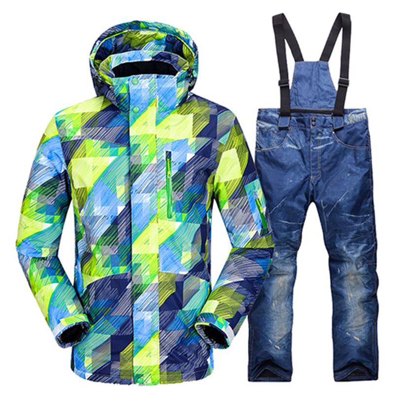 Men's Winter Ski Jackets Outdoor Warm Windproof Waterproof Snowboarding Jacket Hooded Mountain Coat Skiing Jacket for Male