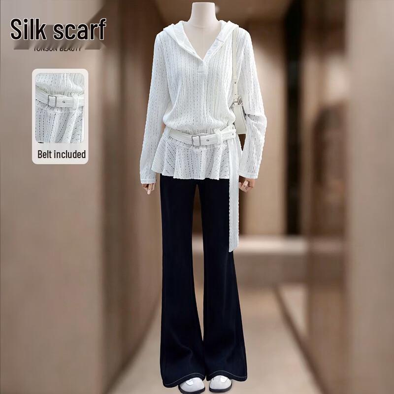 Elegant Hollow-Out Lace Blouse XL
