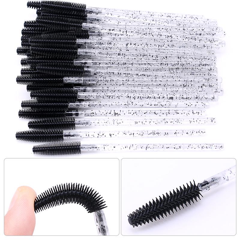 50er-Pack Kristall-Silikon Wimpern- & Augenbrauenbürste - Bunter Make-up-Kamm