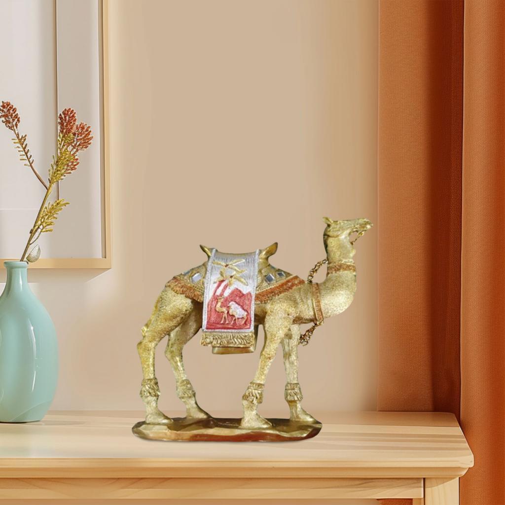 Camel Figurine, Desk Ornament, Modern Camel Sculpture, Animal Statue for