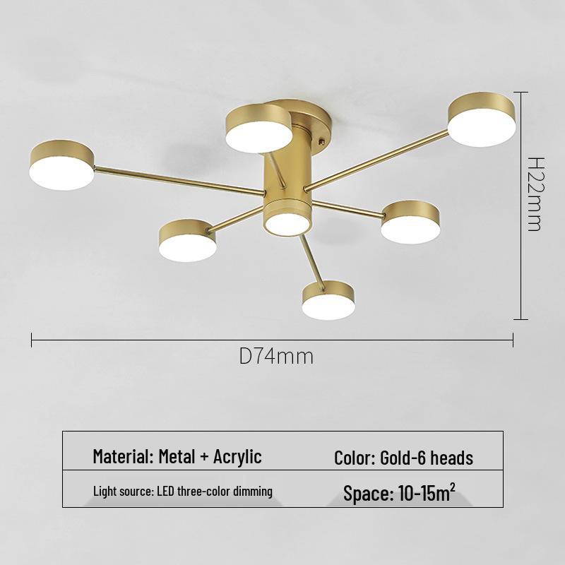 Nordic LED Ceiling Light: Modern Minimalist Design for Bedrooms & Living Rooms