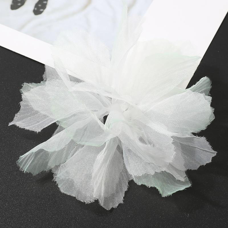 10Pcs 3D Flower Organza Lace Patches Applique For Bridal Wedding Dress Home Gradient Lace Trim Sewing Accessories Room Decora