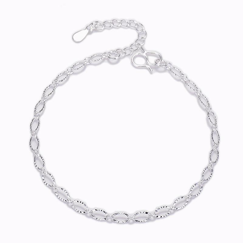 O-shaped Chain Embossed Bracelet Female Korean Version of The Personality Bump Car Flower Simple Jewelry
