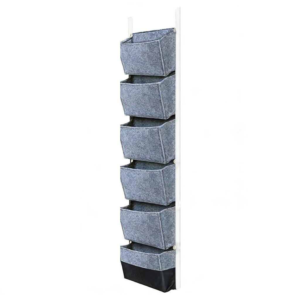 Hanging Planting Bags with 6 Pockets Vertical Gardening Flower Pots Planter Hanging Wall Garden Planting Bags Breathable Wall Planter Growing Bags 42