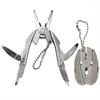 Mini Multifunctional Metal Tool Tongs, Stainless Steel Utility Knife with Key Chain, Suitable for Outdoor Use - Essential for Traveling Without Power