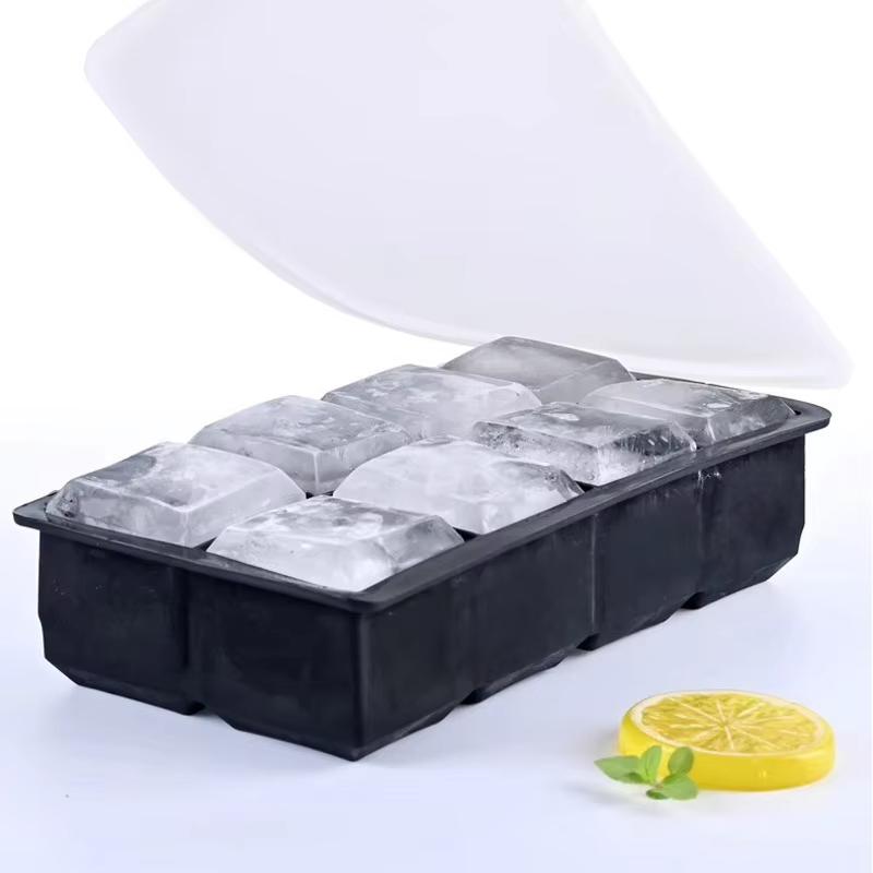 4/6/8/15 Grid Silicone Ice Cube Mold Big Square Ice Cube Tray Mold Ice Cube Maker Non-toxic Durable Bar Pub Wine Ice Block Maker