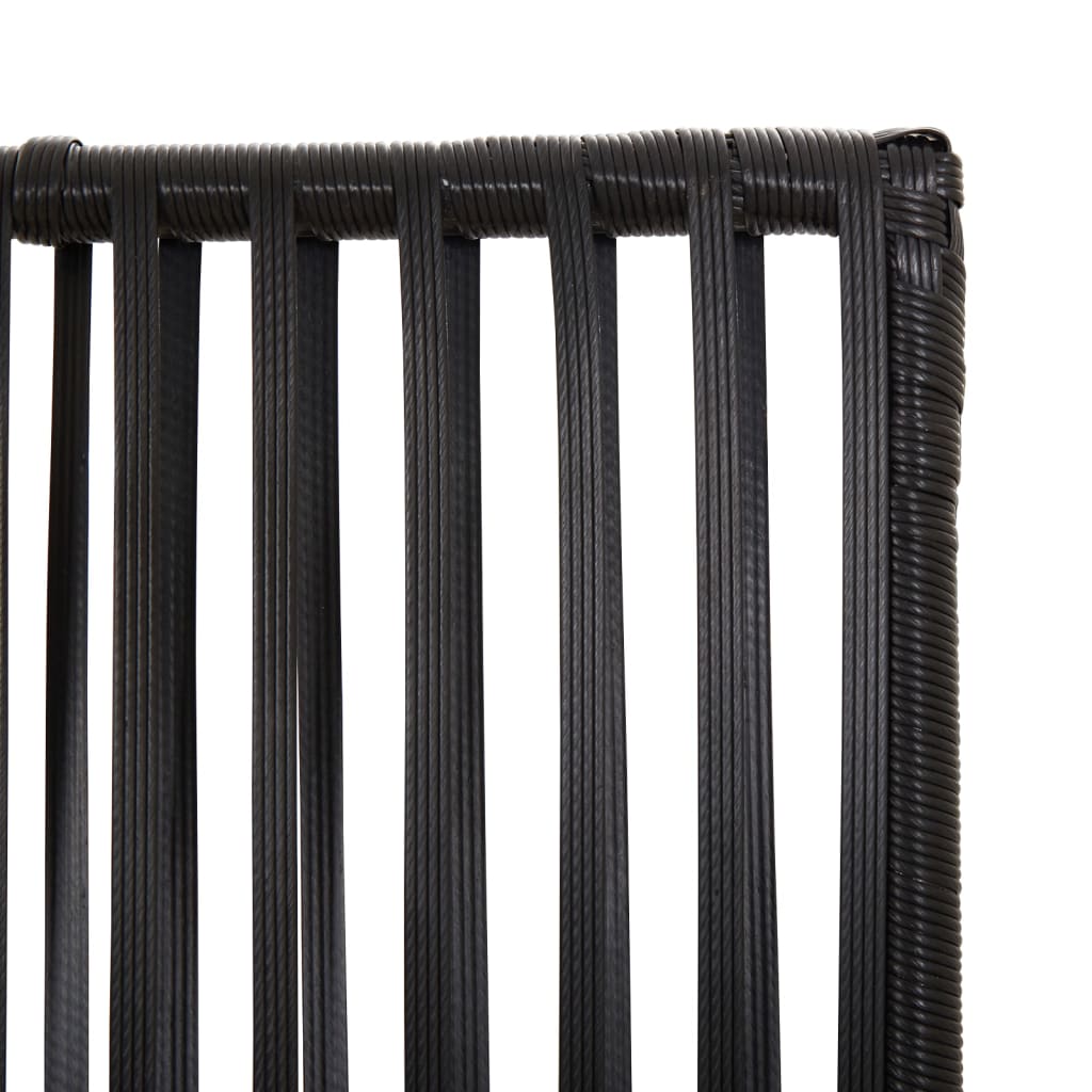 Vidaxl 5-Panel Screen, Black, Poly Rattan
