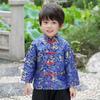 Осінній комплект Hanfu з довгим рукавом для хлопчиків - Стародавній костюм у китайському стилі Tang Suit для юних майстрів