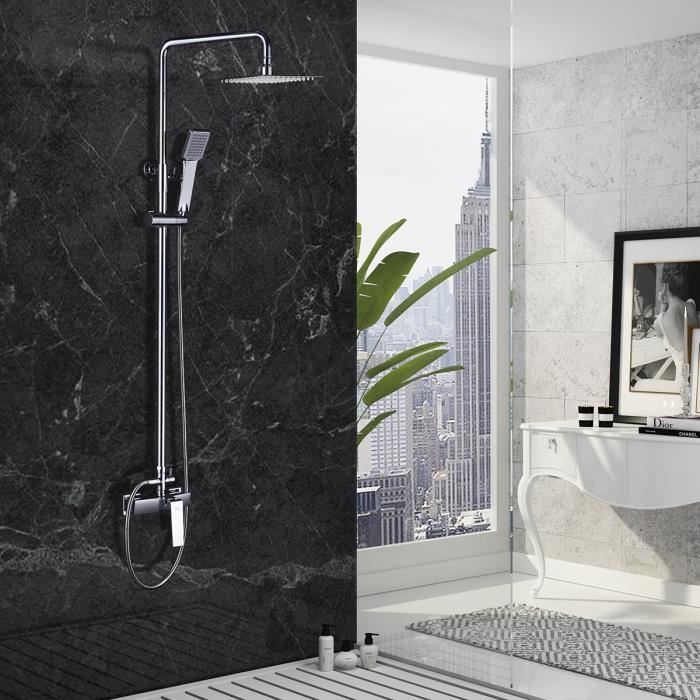 Colonne de Douche - IMEX - ART - Chromé - Acier - Carrée