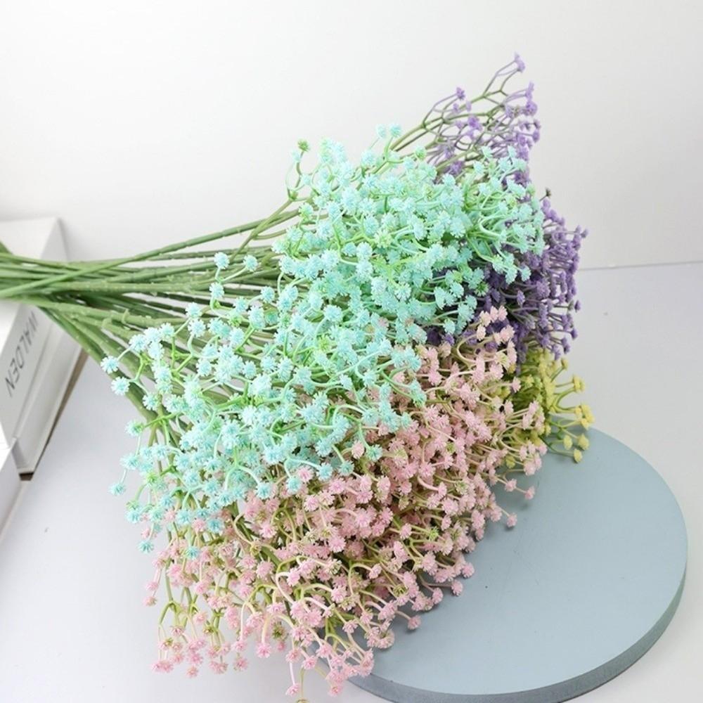 90Heads Artificial Flowers Bouquet 7 Colors 52cm Plastic Wedding Party Decorations Festival Supplies DIY Party Decoration