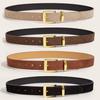 Womens Pu Fashion Leather Belt With Metallic Buckle For Casual And Wear Office