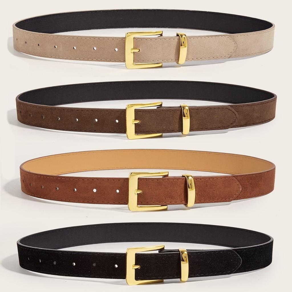 Womens Pu Fashion Leather Belt With Metallic Buckle For Casual And Wear Office