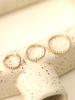 Minimalpiercing 14K Wave Ball One-Touch Ring Piercing Earrings