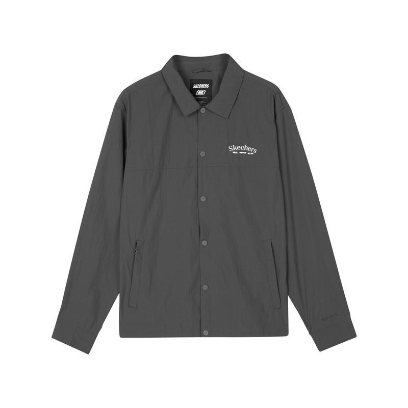 Skechers Laughing Monster Series Comfortable Skin-Friendly Breathable Jacket Men Jacket Iron-Gray L223M028-00C9 XL