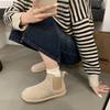 Winter Retro Women's Cotton Shoes Padded Warm Short Boots Flat Cotton Shoes
