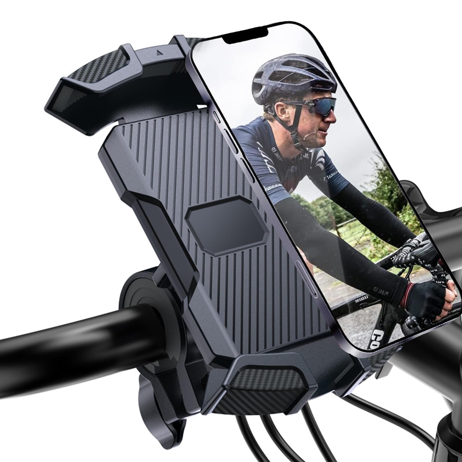 

ANKDELL Bicycle Smartphone Holder for Adjustable Vibration for Cross Road and Compatible with Multiple Smartphones Easy Includes Japanese Instructions