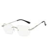 High-quality Rimless Square Metal Sunglasses Women Men Gradient Simple Brand Sun Glasses Outdoor Travel Lady Man Eyewear UV400