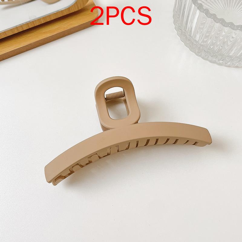 2 ΤΕΜ Premium Σετ Κεφαλών Νέο Γυναικείο Κλιπ Κλιπ Νύχι Μόδας Καφέ Μαύρο Ακρυλικό Μεγάλες Φουρκέτες Claw For Lady Clip Barrette Αξεσουάρ μαλλιών