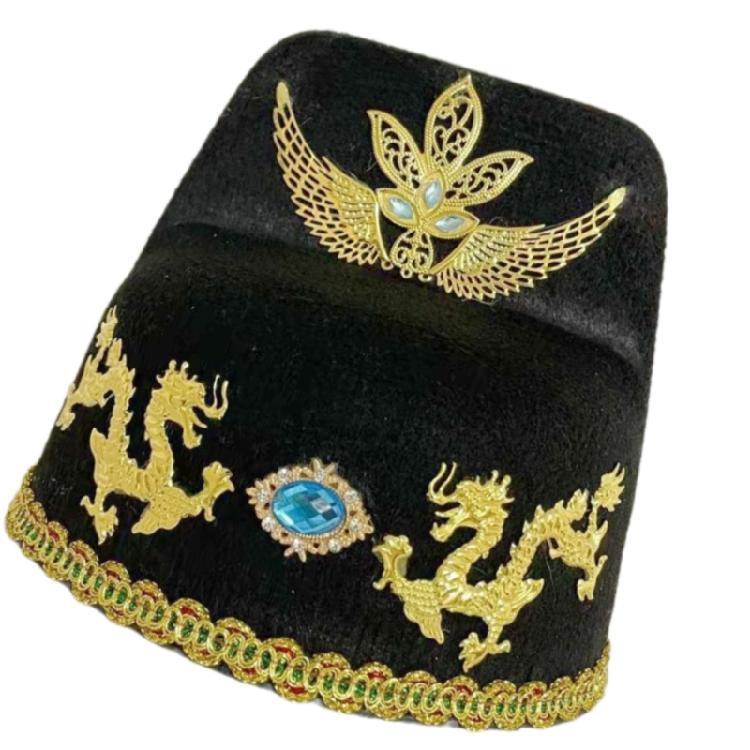 Traditional Chinese Officer Hat Props Perfect for Theme Parties and Historical Reenactments Photo Props