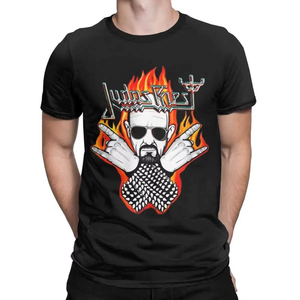 Judas Priest Men T Shirt Crazy Tee Shirt Short Sleeve O Neck T-Shirt Cotton 4XL 5XL 6XL Clothing
