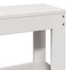 Bed Frame with Headboard Without Mattress White 200x200 cm