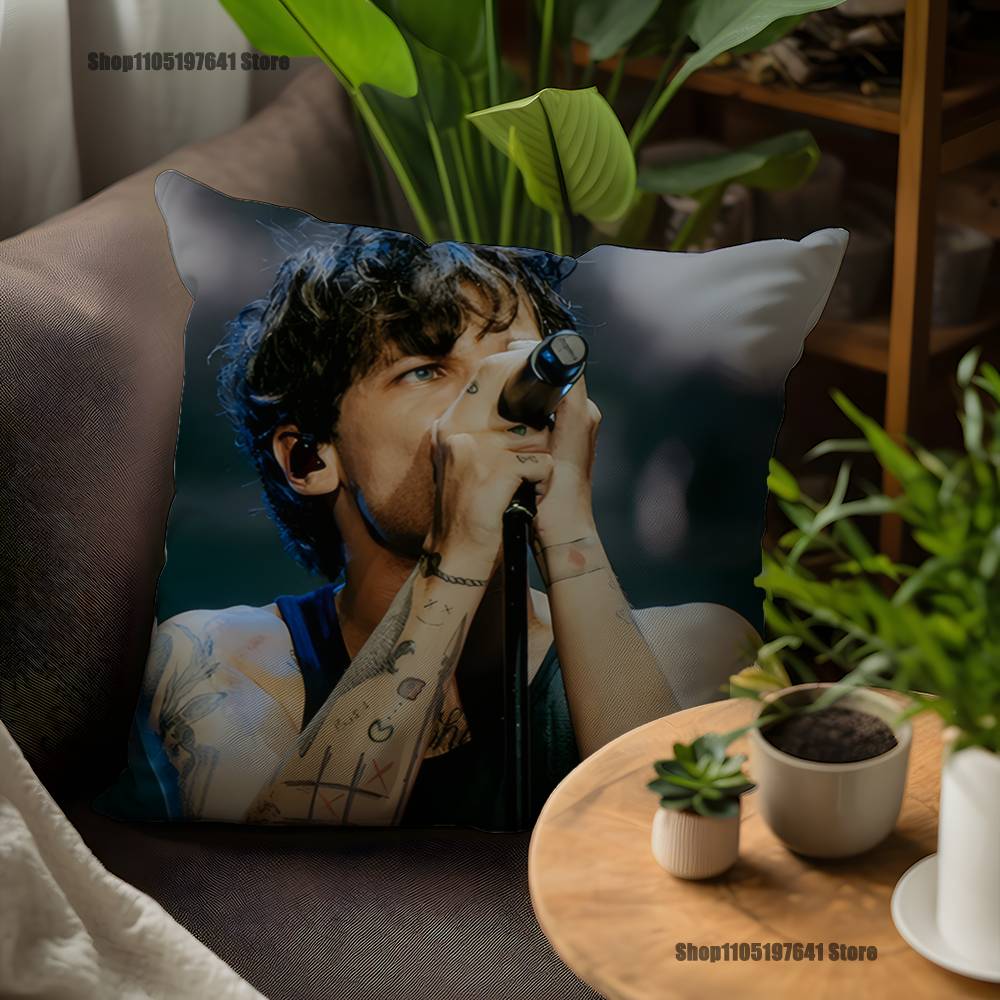 Louis T-TomlinsonS Singer Pillow Case For Sofa Decor Car Office Room Printing Cushion Cover Decorations and Protector