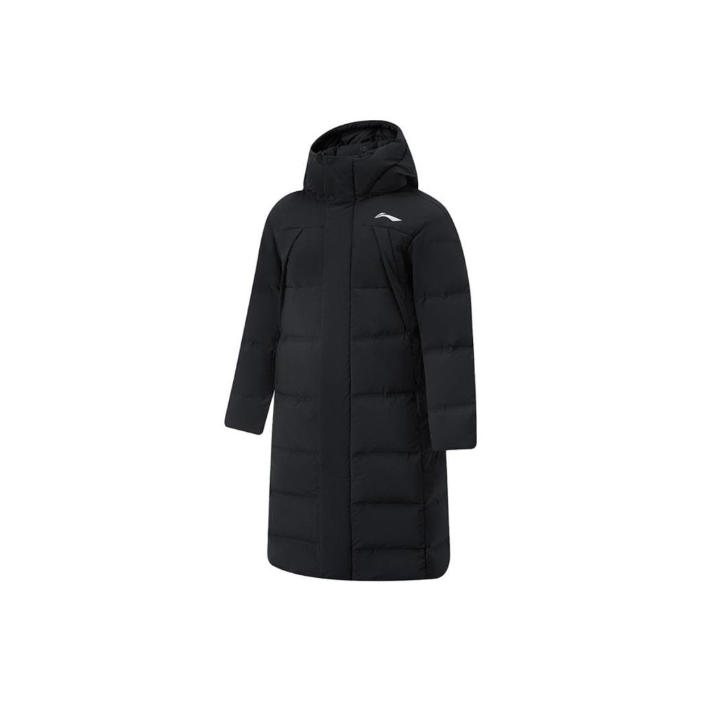Li-Ning Warm Windproof Water-Resistant Casual Fashion Long Down Jacket Men outerwear AYMU467-1