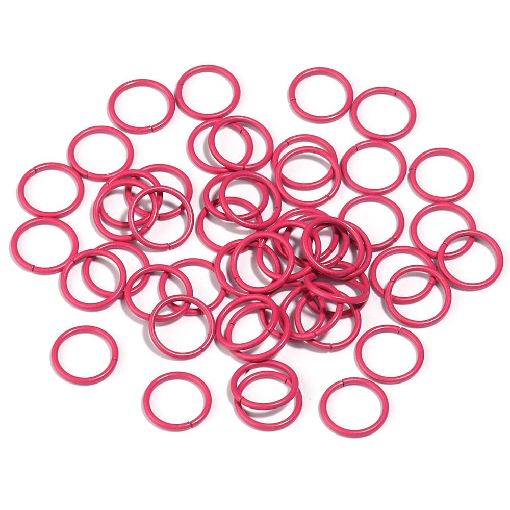 50Pcs Multicolor Charm Metal 8 10mm  Single Loops Jump Rings DIY Jewelry Findings Closed Ring For Keychain Bracelet Accessories
