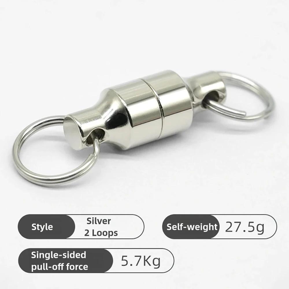 1Pc Carp Fishing Magnetic Tool Clip Fishing Magnetic Net Release Holder with Spring Rope Fly Fishing Retractor Net Release Clip