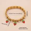 Watermelon Fruit Pendant Bangle Crystal Stainless Steel Bracelet  Vacation