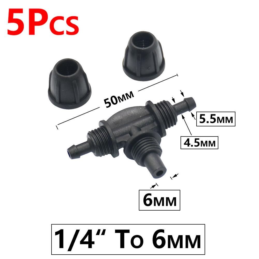 

5pcs Brass Orange Misting Nozzle 1/4 Barb Tee Lock Nut Drip Irrigation System Misting Nozzle Garden Spray Cooling Sprinkler