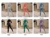 Women's European & American Washed Yoga Set: Long Sleeve Top and Slim Fit Pants, Two-Piece Fitness Outfit.