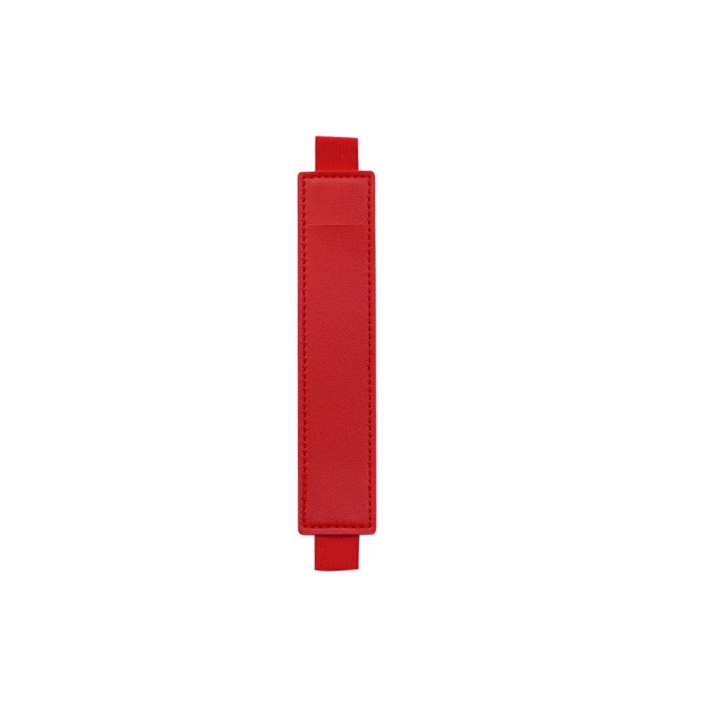 Elastic Leather Tablet Pen Holder with Adjustable Tightness and Clip Stand for Meetings