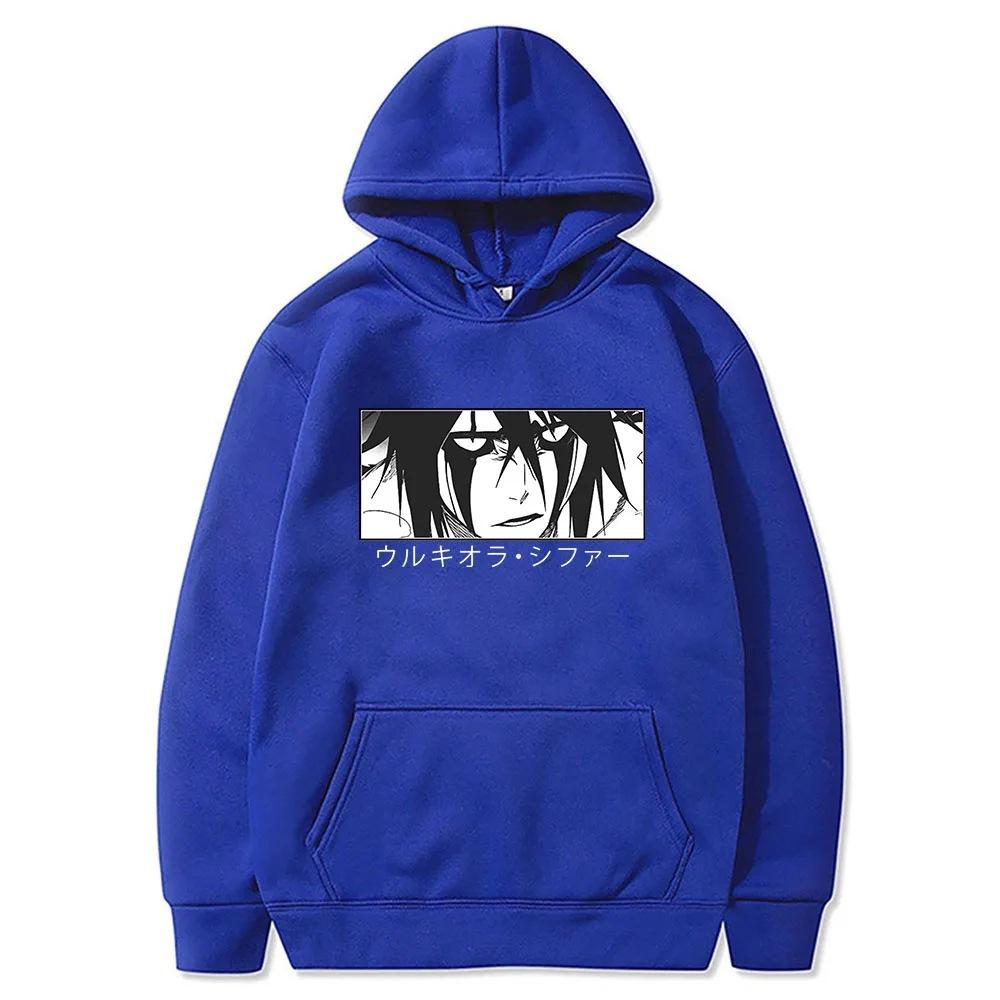 Japanese Anime Bleach Ulquiorra Cifer Manga Harajuku Hoodies Autumn Winter Fleece Streetwear