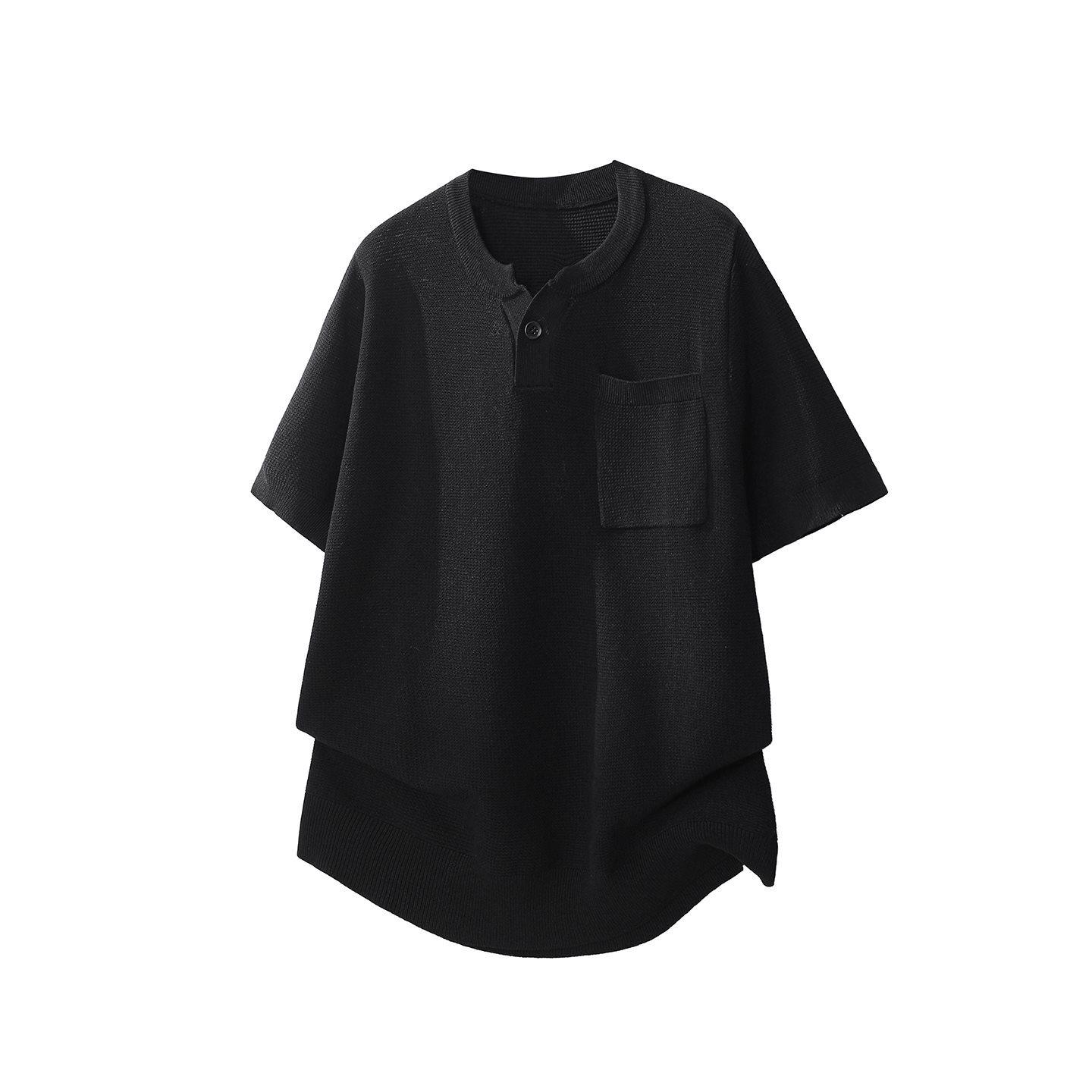 2026 Men s Trendy Japanese Style Knitwear - Summer Short Sleeve, Solid Color 4XL