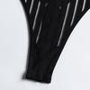 European & American Fishnet Striped Garter Bodysuit - Sexy Lingerie Set